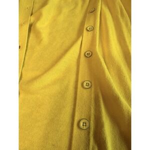 GAP Yellow Oversized Cardigan Sweater Women Sz L V-Neck Long Sleeve Lightweight